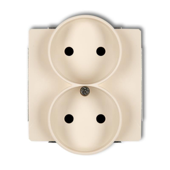 KARLIK DECO BEŻ 1DGPR-2p gniazdo x2 do ramki b/u-15788