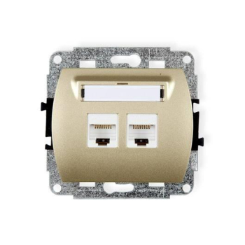 KARLIK TREND ZŁOTY 6GK-2 gniazdo x2 RJ45-16131