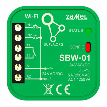 ZAMEL SUPLA SBW-01 sterownik bram 1-kanałowy WiFi-17020