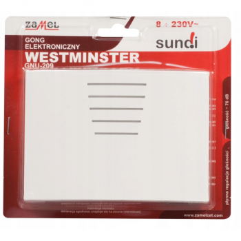 ZAMEL SUNDI WESTMINSTER GNU-209 BIAŁY gong-17122