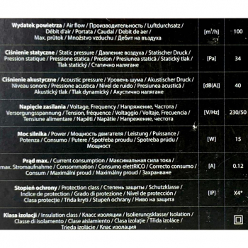 DOSPEL RICO 100S wentylator osiowy ścienny -17557