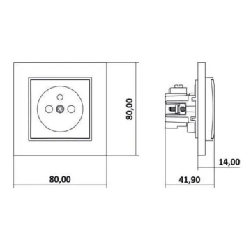 KARLIK MINI SREBRNY 7MGP-1zp gniazdox1 z/u-18102