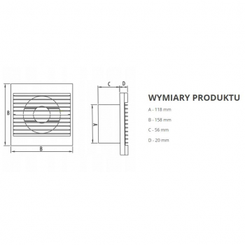 DOSPEL STYL 120WP-P wentylator ścienny -18356