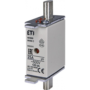 ETI NH000 gG 25A/500V wkładka topikowa-18635
