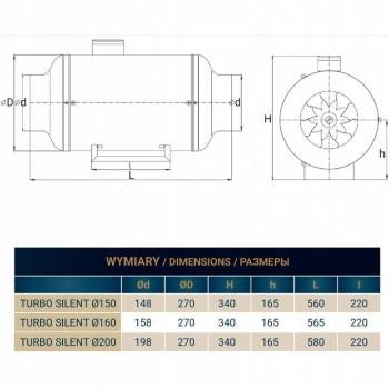 DOSPEL TURBO-SILENT 160 wentylator osiowy kanałowy-18858