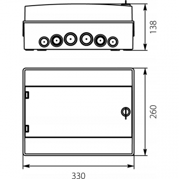 OPATÓWEK RH-12/UV rozdzielnica n/t 1x12 hermetyczn-20879