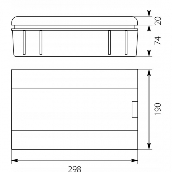 OPATÓWEK SRp-12 rozdzielnica p/t 1x12 N+PE -21039