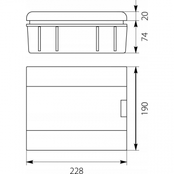 OPATÓWEK SRp-8 rozdzielnica p/t 1x8 N+PE-21041