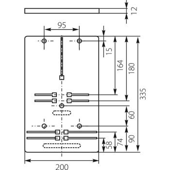 OPATÓWEK T-U 1F/3F-b/z-12 tablica licznikowa-21334