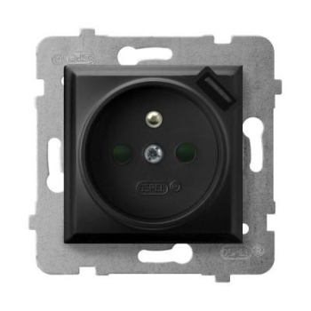 OSPEL ARIA CZARNY GP-1UZPUSB/m/33 gniazdo x1 z USB-22186