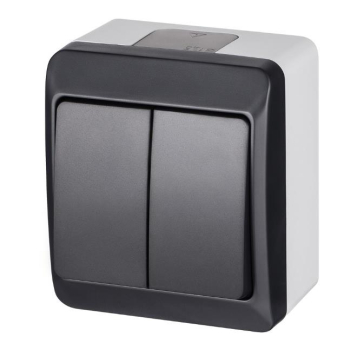 NASIELSK HERMES IP44 ANTRACYT ŁNT-5 łącznik świecz-22203