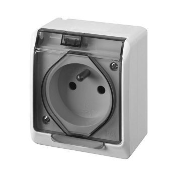 NASIELSK HERMES IP44 DYMNY GNT-2P+Z gniazdo x1-22481