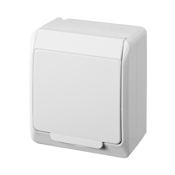 NASIELSK HERMES IP44 BIAŁY GNT-2P+Z gniazdo x1-22482