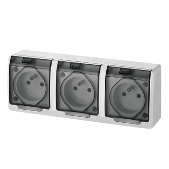 NASIELSK HERMES IP44 DYMNY GNT-3x2P+Z gniazdo x3-22486