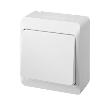 NASIELSK HERMES IP44 BIAŁY ŁNT-1 łącznik/schodowy-22489