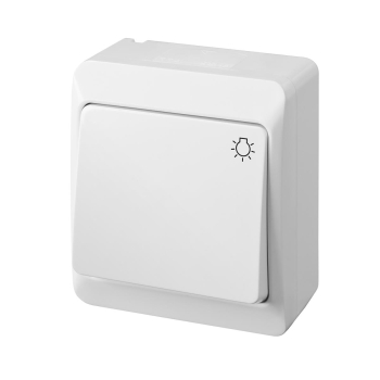 NASIELSK HERMES IP44 BIAŁY ŁNT-1S łącznik światło-22491