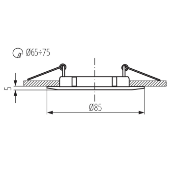 KANLUX LUTO CTX-DS02B-W oprawa punktowa BIAŁY -23598