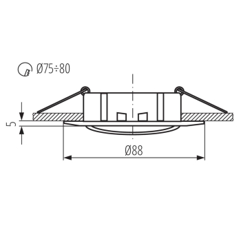 KANLUX LUTO CTX-DT02B-C oprawa punktowa CHROM-23606