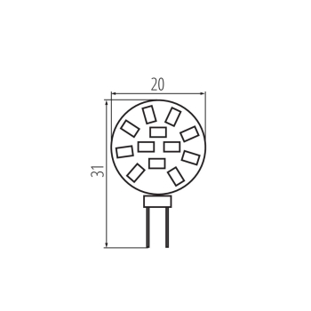 KANLUX LED12 G4-NW żarówka 1,2W 140lm 4000K-23786