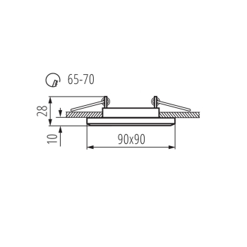 KANLUX MORTA CT-DSL50-B oprawa punktowa CZARNY-23788