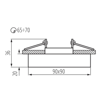 KANLUX MORTA B CT-DSL50-B oprawa punktowa CZARNY-23833