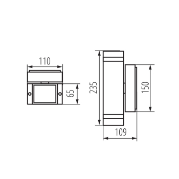 KANLUX ZEW EL-235J-B oprawa elewacyjna GU10 CZARNY-23842