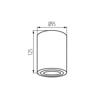 KANLUX BORD DLP-50-W oprawa punktowa BIAŁY-23846