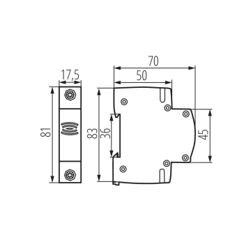 KANLUX IDEAL KDOB-230V dzwonek modułowy na TH35-23979