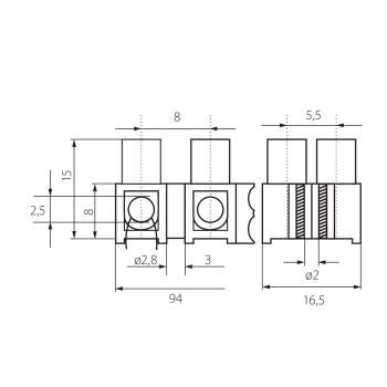 KANLUX IDEAL H-2.5MM2 PP M złączka przyłączenowa-24156