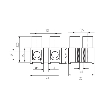 KANLUX IDEAL H-16MM2 PP M złączka przyłączeniowa-24164