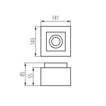 KANLUX STOBI DLP 50-B oprawa punktowa CZARNY-24217