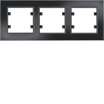 HAGER LUMINA CZARNY WL9231 ramka x3 szkło poziom-25204