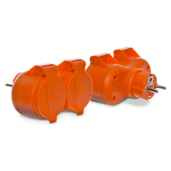 PLASTROL R-270/P rozgałęźnik 2x2p z/u IP44 POMARAŃ-25475