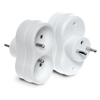 PLASTROL R-270P rozgałęźnik 2x2p z/u IP20 BIAŁY-25479