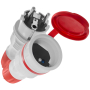 PLASTROL ZWG-54 EXTREM gniazdo+wtyka SZARY/CZERW-25588