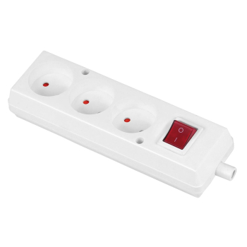 PLASTROL GN-360WS gniazdo 3x2p b/u + wył BIAŁY-25604