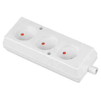 PLASTROL GN-360 gniazdo 3x2p b/u BIAŁY-25649