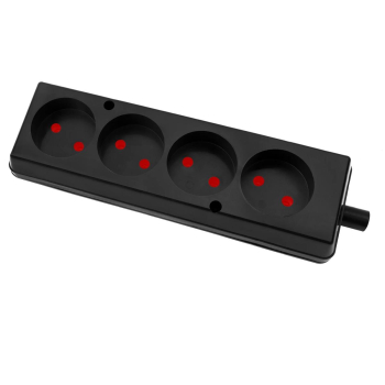 PLASTROL GN-460 gniazdo 4x2p b/u CZARNY-25657