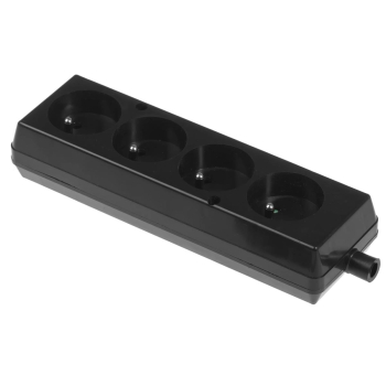 PLASTROL GN-470 gniazdo 4x2p z/u CZARNY-25667