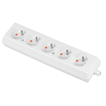 PLASTROL GN-570 gniazdo 5x2p z/u  BIAŁY-25672