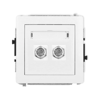 KARLIK DECO BIAŁY DGF-2 gniazdo antenowe x2 SAT-26566