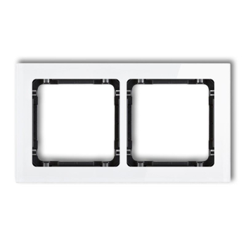 KARLIK DECO BIAŁY/CZARNY 0-12-DRS-2 ramka x2 szkło-26618