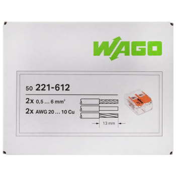 WAGO 221-612 złączka 2x6 op. 50szt-26668
