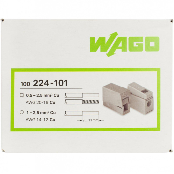 WAGO 224-101 złączka oświetleniowa 2x2,5 op 100szt-26681