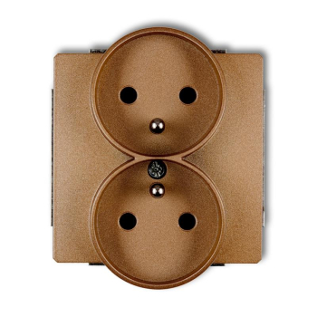 KARLIK DECO ZŁOTY 8DGPR-2zp gniazdo x2 z/u-26687