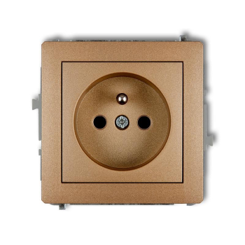 KARLIK DECO ZŁOTY 8DGP-1zp gniazdo x1 z/u-26699