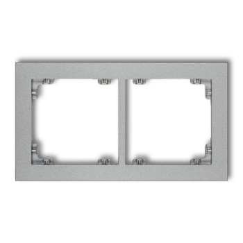 KARLIK DECO SREBRNY 7DR-2 ramka x2 -26714