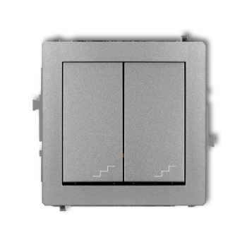KARLIK DECO SREBRNY 7DWP-33 łącznik schodowy x2-26726