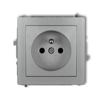 KARLIK DECO SREBRNY 7DGP-1zp gniazdo x1 z/u-26739