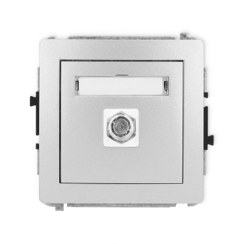 KARLIK DECO SREBRNY 7DGF-1 gniazdo antenowe x1-26744